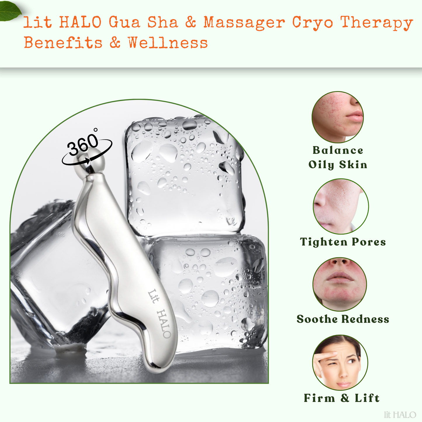 Stainless Steel Cryo-Thermal Gua Sha with 360° Roller