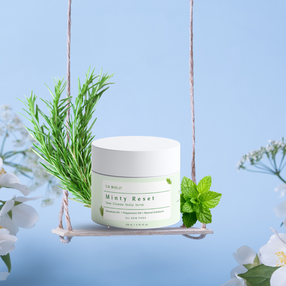 Lit HALO Minty Reset Deep Cleanse Scalp Scrub, Rosemary & Mint