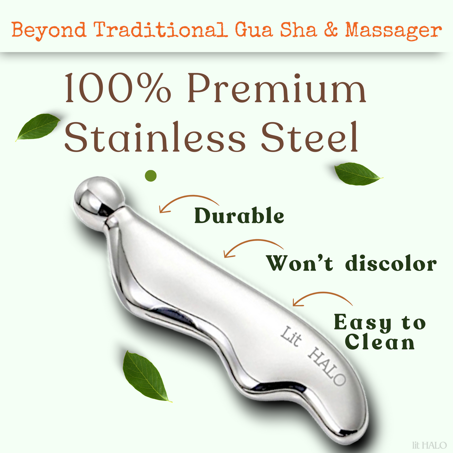 Stainless Steel Cryo-Thermal Gua Sha with 360° Roller
