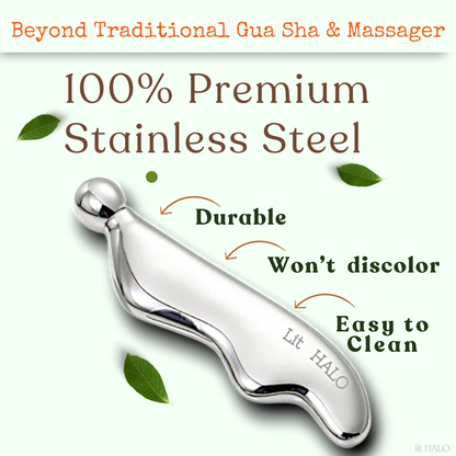 Stainless Steel Cryo-Thermal Gua Sha with 360° Roller